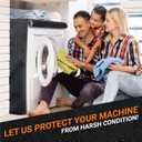 BlueStars Washing Machine Cover For Top-load - Premium Outdoor Protection For Most Washer Dryer Cover - W29x D28x H43 (Black)