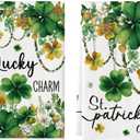 Artoid Mode Necklace Clover Shamrock St.Patrick's Day Kitchen Dish Towels, 18x26 Inch Farmhouse Holiday Spring Decoration Cleaning Set of 2