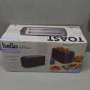 bella 4 Slice Slim Toaster, Fits-anywhere Kitchenware, 6 Setting Shade Control with Reheat & Cancel Buttons, Fits Sourdough, 10 Long Slot, Anti Jam & Auto Shutoff, 900 Watt, Plum