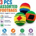 2 Panel Sand Filled Foot Bag, for Practice, Outdoor Games, Party Activities
