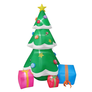 VIVOHOME 1.8m Inflatable Christmas Tree with 3 Gift Boxes, Backyard Decoration with LED Lighting