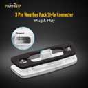 Partsam 2Pcs Replacement for Kenworth T680 T880 and Peterbilt 576 Led Side Marker Turn Signal Lights Assemblies Amber Clear Lens Sealed 6Led Rectangular Cab Roof Marker Lights Lamps LH&RH