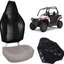 PIT66 Seat Cover, Compatible with Polaris RZR 570 2012-2018/ Fit Polaris RZR 800 2008-2014/ Fit Polaris RZR 900 2011-2014/ Fit ACE 325 570 2014-2017 Vinyl Black Leather Seat Back