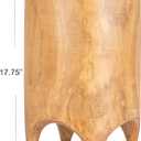 Creative Co-Op Hand-Carved Wood Side Table, Walnut Finish, 11.75" L x 11.75" W x 17.75" H