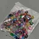 100 Pieces Large Hole Beads Spacer Bead Mixed Assorted European Craft Big Beads Large Hole Lampwork Murano Fairy Wand Garden Bead for DIY Pens Charms Bracelet Necklace Keychain Jewelry Making Supplies