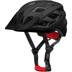 Kids Bike Helmet, Adjustable for Youth Toddler Boys & Girls, Child Helmets with Visor for Skating Cycling Scooter (Black, S: 48-54 cm / 18.9"-21.3")