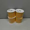 4 x HUIHUANG Yellow Burlap Wired Ribbon - 2.5 inch X 10 Yards Solid Wired Edge Jute Ribbon for Wreaths, Big Bows, Crafts, Swags, Outdoor Decoration