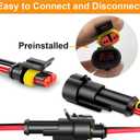 20 AWG 20 Kits 2 Pin Connector Waterproof Wire Connectors 2 Pin Automotive Electrical Connectors Quick Disconnect Wire Connectors with 20 Gauge Wire