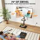 Floor TV Stand with Power Outlet for 32-70 inch TV up to 88 lbs