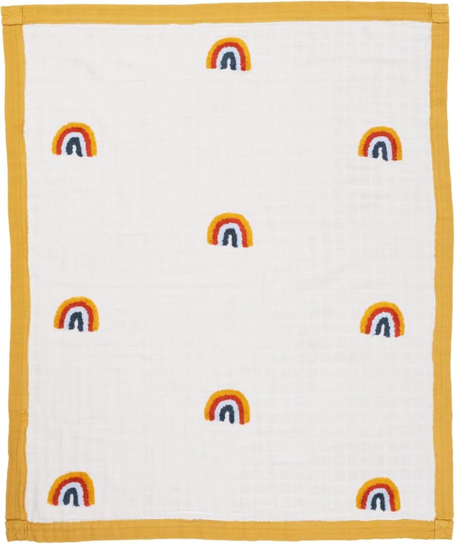 Premium Muslin Punch Embroidery Swaddle Blankets for Newborns and Babies | 6-Layer%100 Cotton Baby Blanket, Receiving Blanket | Baby Essentials for Nursery, Stroller