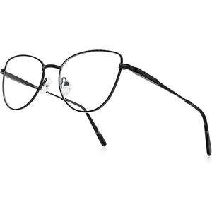 RB. Pilot Retro Cateye Reading Glasses for Women Blue Light Blocking Computer Glasses Spring Hinge Readers, Magnification Strength: 1.25 x
