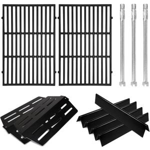 Grill Parts Replacement For Weber Genesis 300 Series E310, E320,E330,S310, S320, S330, EP310, EP320, EP330 with Front-Mounted Control,7620 Flavor Bar 62752 Burner 7524 Grates,7622 Heat Deflector