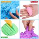 FURWEY Play Sand,26.6lbs 6-Color Sensory Sand,Kids Shaping Sculpting
