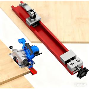 Circular Saw Guide Rail Fits 7.5" Saw Base,Aluminum Adjustable Cutting Machine Base Guide for Woodworking,Clamp Saw GuideCircular Saw Milling Positioning Clamp Precision Wood Cutting Guide
