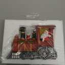 MerryPulse Christmas Train Ornaments with Steam Effects Multicolor Santa Christmas Table Decorations