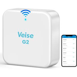 Veise G2 Gateway, Smart Deadbolt Wi-Fi Gateway, Remote Control, Compatible with DD Lock APP and TT Lock APP Remote Control, White