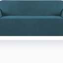 PrinceDeco Stretch Sofa Cover Slipcover Couch Covers for 3 Cushion Couch Furniture Protector Sofa Covers with Non Slip Elastic Bottom Dogs Pet Friendly Fitted (Sofa, Deep Teal)