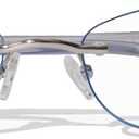 Rimless Reading Glasses for Women, Rectangle Blue Light Blocking Readers With Tinted Edge