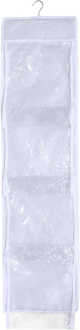 Uonlytech Purse Bag Organizer and Handbag Storage Holder Hanging Closet Organizer White Medium Size for Door Back Storage