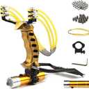 COOY Slingshot,Wrist Sling Rocket Professional Hunting Slingshot with Heavy Duty Launching Bands, High Velocity Catapult