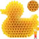 Potchen 150 Pcs Reusable Plastic Straws Fun Silly Shaped Drinking Straws Bulk for Tropical Summer Pool Party Supplies, Birthday & Cocktail Table Decorations(Duck)