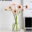 Clear Glass Flower Vase with Gold Mouth for Centerpieces Home Wedding Decoration (1, Large 5.2" x 9.9)