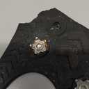 ZUXNZUX Crampons, Ice Cleats for Shoes and Boots, Silicone Stainless Steel Grippers Shoe Spikes Grips Traction for Ice Snow, Winter Hiking Climbing Ice Fishing (Large)