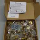 Ravinte 30 Pack Solid Knobs Kitchen Cabinet Round Pulls Dresser Handles Gold Cupboard Hardware Brushed Brass Door Drawer Knobs