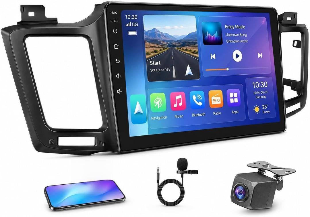 4+64GB Android Car Radio Stereo for Toyota RAV4 2013-2018: 10.2" 1280 * 800 Touchscreen Wireless Carplay Android Auto Backup Camera Mirror Link GPS Bluetooth 5G WiFi FM DSP RDS