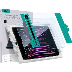 ESR iPad Pro 12.9 Screen Protector, Protective Film for iPad Pro 12.9 Inch (2022/2021/2020/2018), Tempered-Glass Film with Easy Application Tray, Scratch Resistant, HD Clarity, 2 Pack