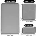 3 Pack Multi Purpose Silicone Mats Thick Heat Resistant Silicone for Dish Drying, Baking, Pet Feeding, Non-slip, Countertop Protector(L 25.6", M 15.4", S 12.6") (Grey)