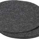 PATIKIL 12 Inch Diameter Lamp Base Felt, 5Pack 2mm Thickness Round Soft Adhesive Non-Slip Anti-Scratch Backed Felt for Lamp Furniture DIY Craft, Dark Grey