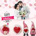 Gnomes Valentines Decorations Table Ornaments - 2 Pc Christmas Gnome Figurines Valentine's Day Decor Gifts for Him Resin Handmade Sweet Mr and Mrs Gnomes Decor for Home 5.25 H inch Newman House Studio