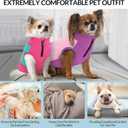 Queenmore Fleece Dog Sweater, Soft Dog Fleece Sweater, Pet Vest Winter Jacket Coat Sweatshirt for Male or Female Cats Puppy Small Medium Large Extra Large Breed, XXX-Large(Chest 31.5") Pink/Purple