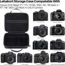 Lebakort Storage Case Compatible with Canon EOS Rebel T7 / T7i / R100 / R50 / R5 / R6 Mark II / R7 / R8 / 90D / 5D Mark IV Camera