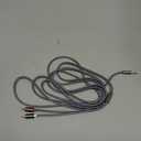JSAUX 10ft/3M Aux to RCA Headphone Male to Male Jack Adapter Nylon Braided 1/8 to RCA Audio Y Cord for Smartphones, MP3, Tablets, Speakers, HDTV - Grey