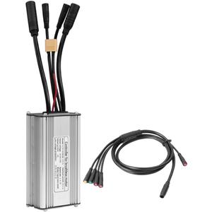 36V/48V 25A 750W Electric Bike Brushless Controller, Aluminum Alloy E-bike Controller with 1T5 Cable Replacement for KT Display Parts