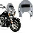 Motorcycle Windshield 16" Thick Adjustable Vented Windshield With Bracket Kit, Fits Harley 1994-Later Road King FLHRC/I,FLHR/I and FLHRXS Replacement Parts and FLSTN Models (Smoked & Black Bracket)