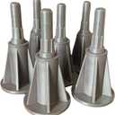 6PCS Steel Stem Plastic Bed Frame Feet to Replace Wheels. Sturdy and Protect Floor. Replacement Bed Feet with Plastic Inserts