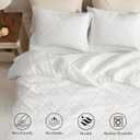 Amlie Home Queen Comforter Set, 3 Piece White Jacquard Bedding Set with 2 Pillow Cases, Soft Microfiber Diamond Design, Lightweight All-Season for Bedroom & Dorm