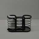 YIGII Hair Tool Organizer - Dryer Holder/Blow Holder Cabinet Door, Bathroom Care & Styling Tools Storage Basket for Dryer, Flat Irons, Curling Straighteners (Black)