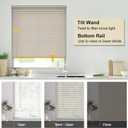 LazBlinds No Drill 1" Vinyl Mini Blinds, 31" W x 64" H, Desert Sand
