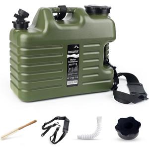 5 Gallon Water Jug, Camping Water Container BPA Free Water Storage with Spigot No Leakage Portable Emergency Water Tank for Outdoor Hiking Camping Picnic Supplies (640 Ounces)