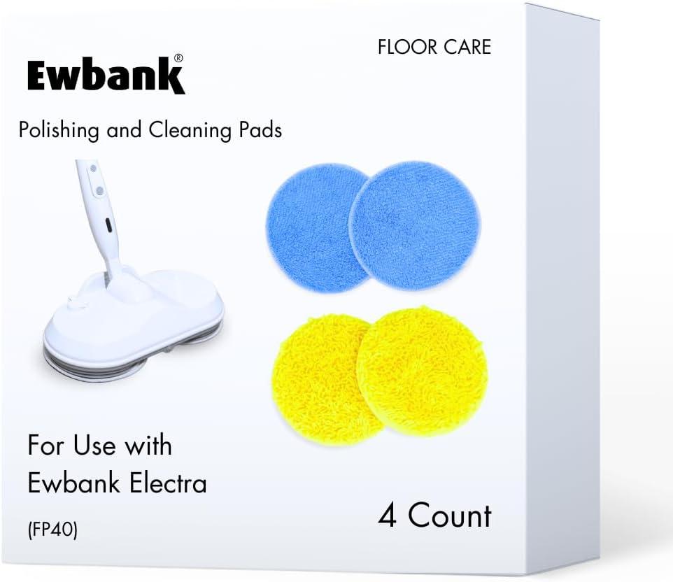 Ewbank Electra Mop Replacement Pads, for Washing & Polishing, Compatible with Electra (FP40), Reusable Spin Pads, Not for EP170 or EPV1100