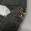 Quiet Ears for Dogs, Neck 14.96 Inch, Dog Ear Muffs Noise Protection Knitted Head Wrap Pet Hats for Medium to Large Pets(Dark Gray)