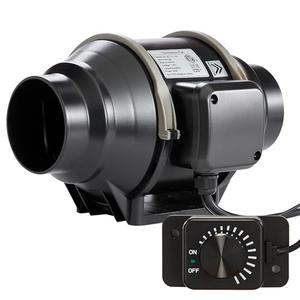 GCJ 6 inch Inline Duct Fan, Ventilation Exhaust Fan with Quiet EC-Motor and Infinity Variable Speed Controller,Cooling Heating Booster for Greenhouse,Grow Tent,Hydroponics and 3D Printer