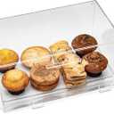 Countertop Bread Box & Bakery Display Case - Clear Acrylic - 1-Tier Pastry Organizer - Cookie & Cupcake Display