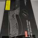 Wireless Keyboard and Mouse Combo, 2.4G Full Size Wave Keys Ergonomic Keyboard with Wrist Rest and 3-Level DPI Adjustable Wireless Ergonomic Mouse for Windows, Mac OS Desktop/Laptop/PC(Black)