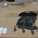 Mompush Lithe Double Stroller for Infant and Toddler, Lightweight Side by Side Twin Stroller, Only 25 lbs, 30-Inch Slim Fit Through Doorways, One-Step Fold, Independent Recline, UPF 50+ Canopy