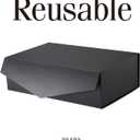 BLK&WH 6 Large Gift Boxes 13.5x9x4.1 Inches, Black Collapsible Groomsman Gift Boxes with Magnetic Lids (Matte Black)